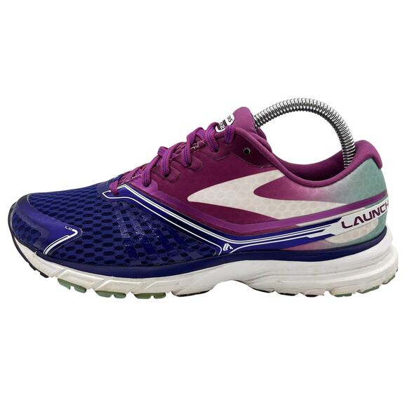 Brooks Launch 2 Shoes Womens Size 9.5 Purple Blue Lightweight Running Sneakers - Picture 1 of 10